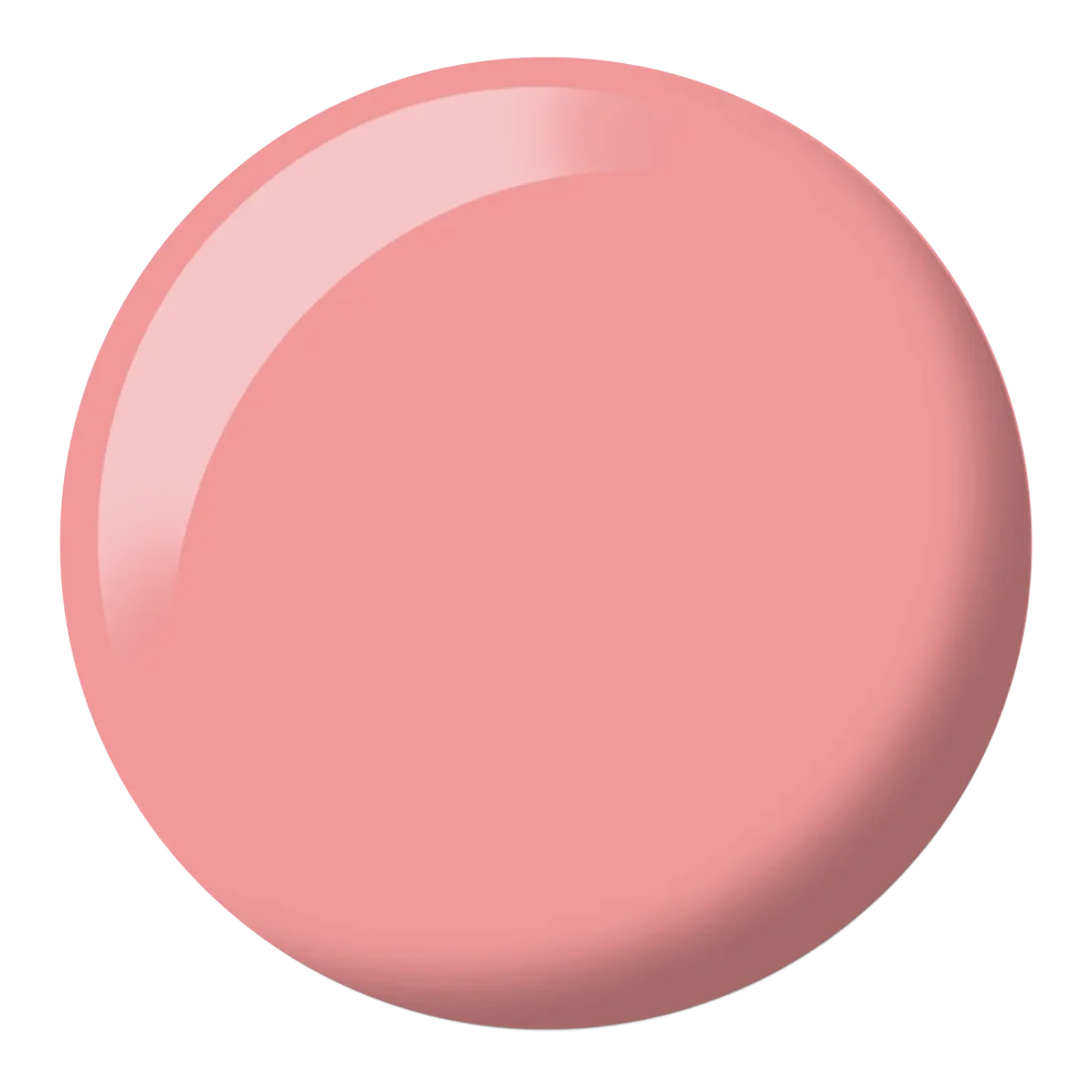 Close up color swatch of DND Rose Water #590 showing the warm toned pink beige shade