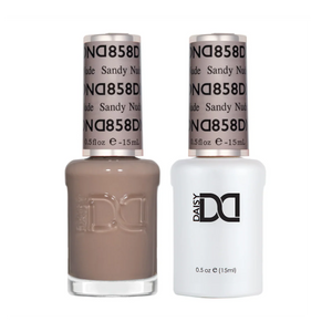 DND Sandy Nude 858 gel polish bottle, DND nail polish Canada, DND Gel Canada