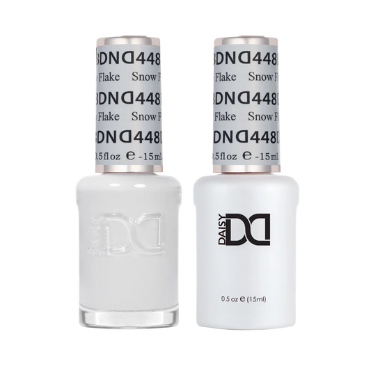 DND Snow Flake #448 Gel & Lacquer Duo featuring matching gel polish and nail lacquer.