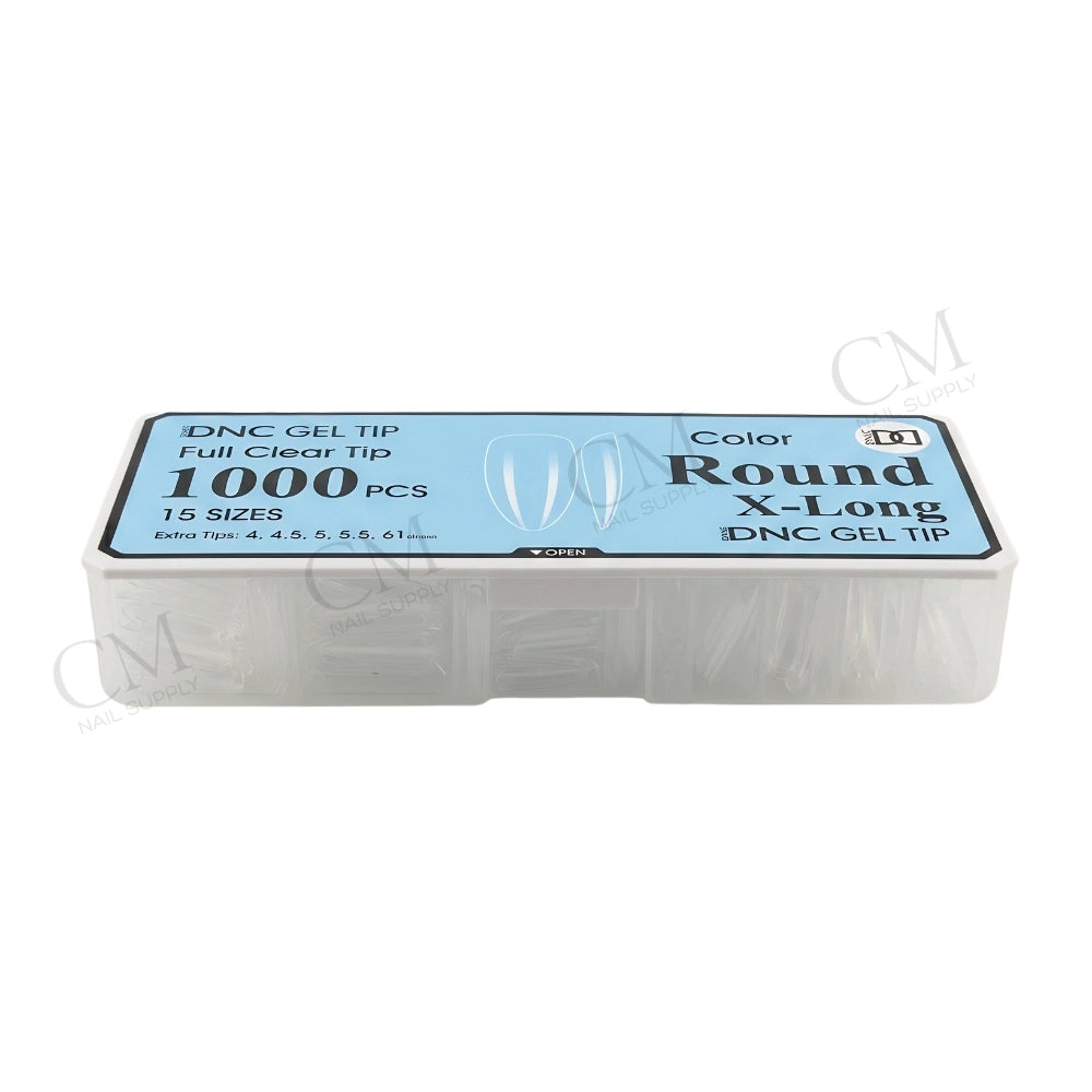 DND soft gel nail tips long almond packaging 1000 pieces clear