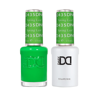 DND Spring Leaf #435 Gel & Lacquer Duo featuring matching gel polish and nail lacquer.