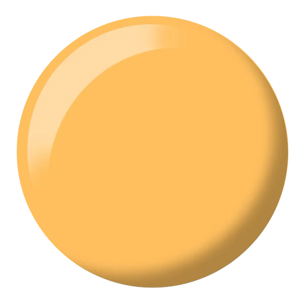 DND Summer Sun #506 colour swatch showing the bold warm mustard yellow nail polish shade.
