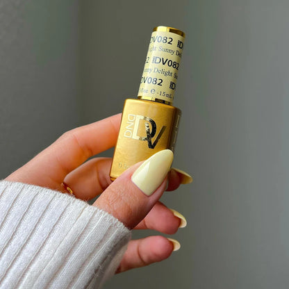DND Sunny Delight #082 gel and lacquer nail polish duo, DND nail polish Canada
