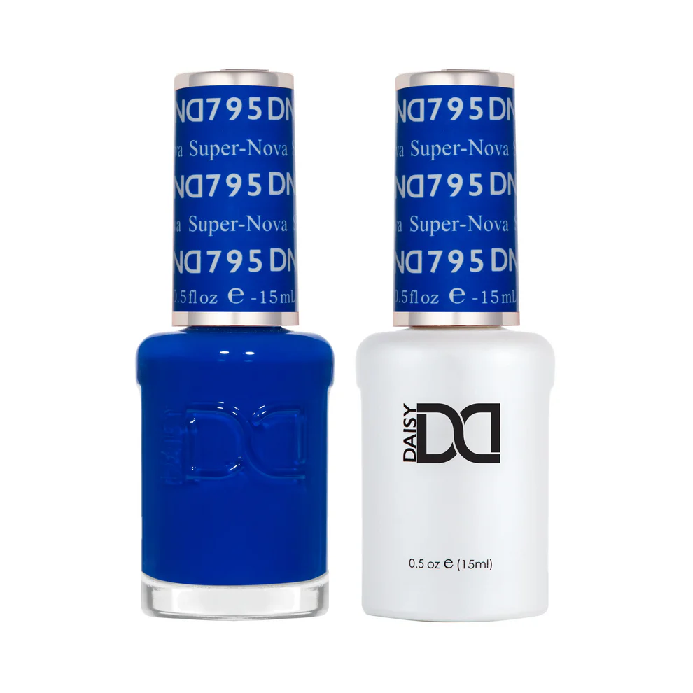 DND Super-Nova 795 gel and lacquer polish bottles, DND polish Canada