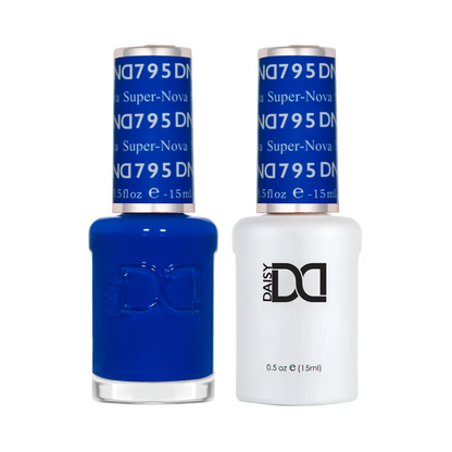 DND Super-Nova 795 gel and lacquer polish bottles, DND polish Canada