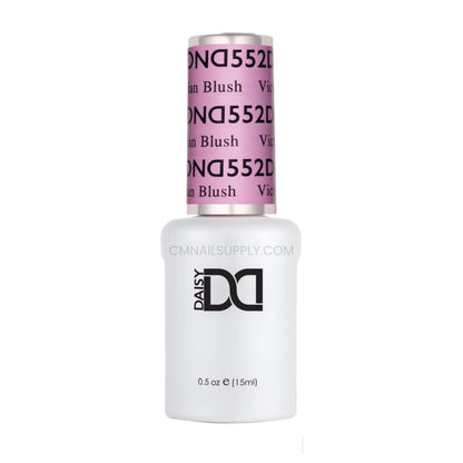 DND Victorian Blush #552 gel polish bottle in a romantic blush toned pink