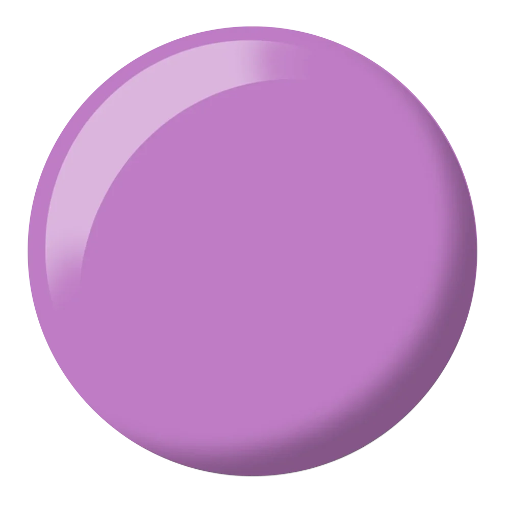 Close up color swatch of DND Vivid Violet #580 showing the mid tone purple shade
