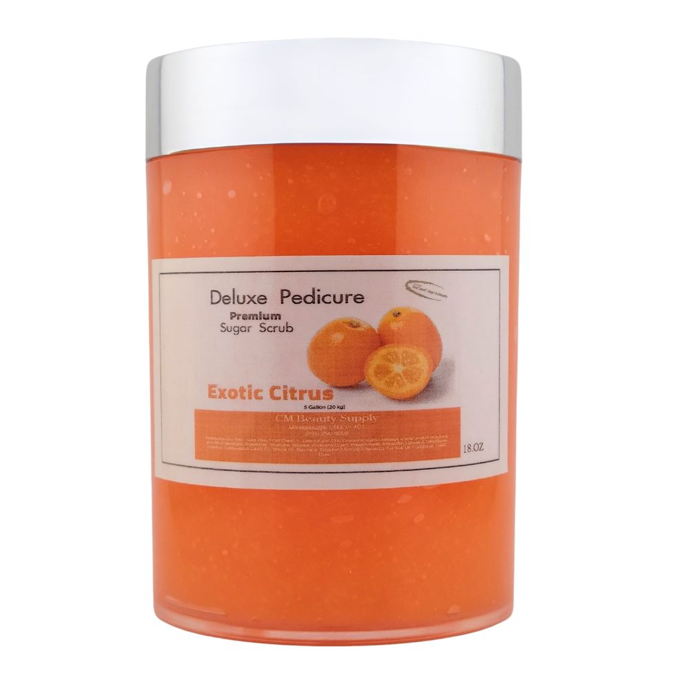 Exotic Citrus exfoliating pedicure sugar scrub for smooth refreshed feet