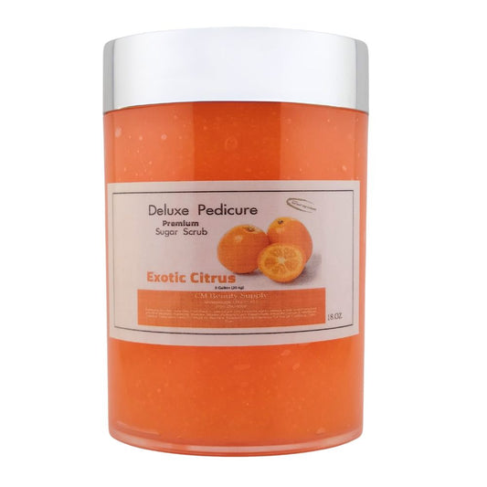 Exotic Citrus exfoliating pedicure sugar scrub for smooth refreshed feet