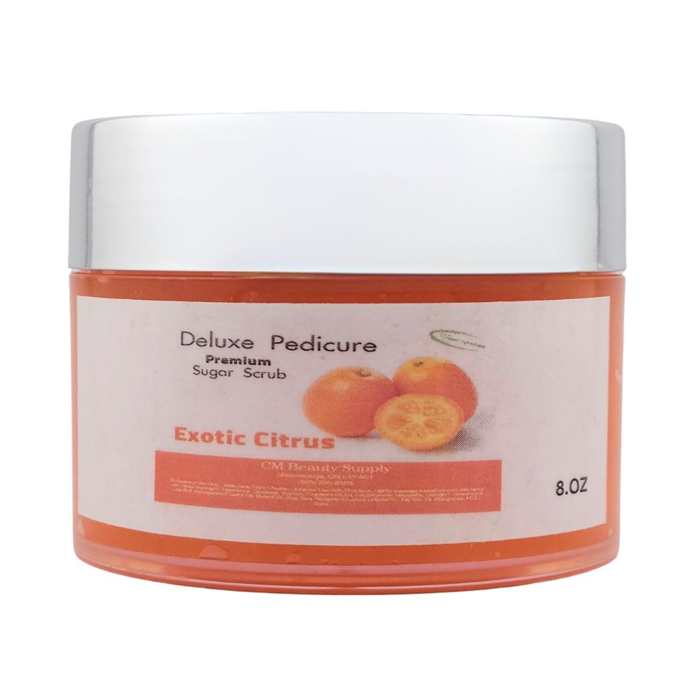 Exotic Citrus exfoliating pedicure sugar scrub for smooth refreshed feet
