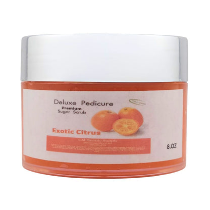 Exotic Citrus exfoliating pedicure sugar scrub for smooth refreshed feet
