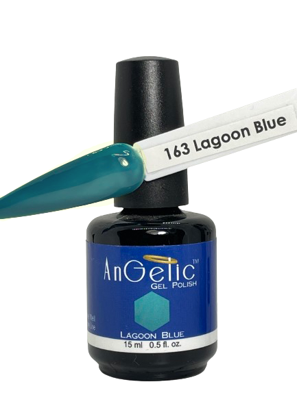 AnGelic Gel Polish 0.5 oz - 163 Lagoon Blue - CM Nails & Beauty Supply