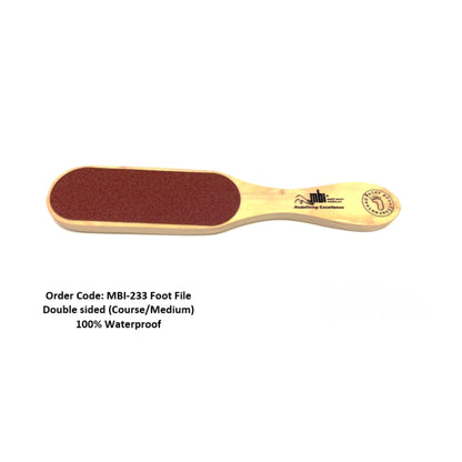 professional foot file with oak wood handle double sided pedicure tool 