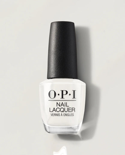 OPI funny bunny nail polish bottle with black cap on a light gray background
