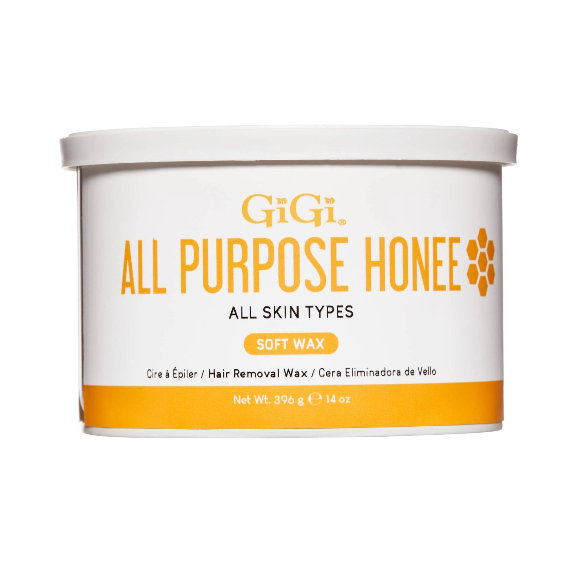 GiGi All Purpose Honee Soft Wax 14oz with beeswax, professional hair removal wax for face and body, GiGi wax Canada