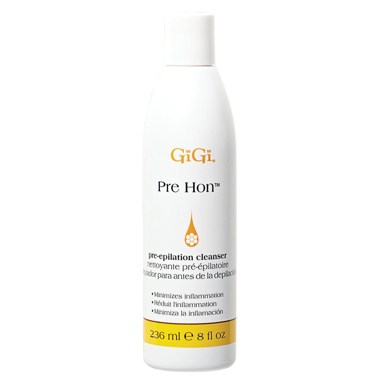 GiGi Pre Hon Pre Epilation Cleanser waxing skin prep bottle