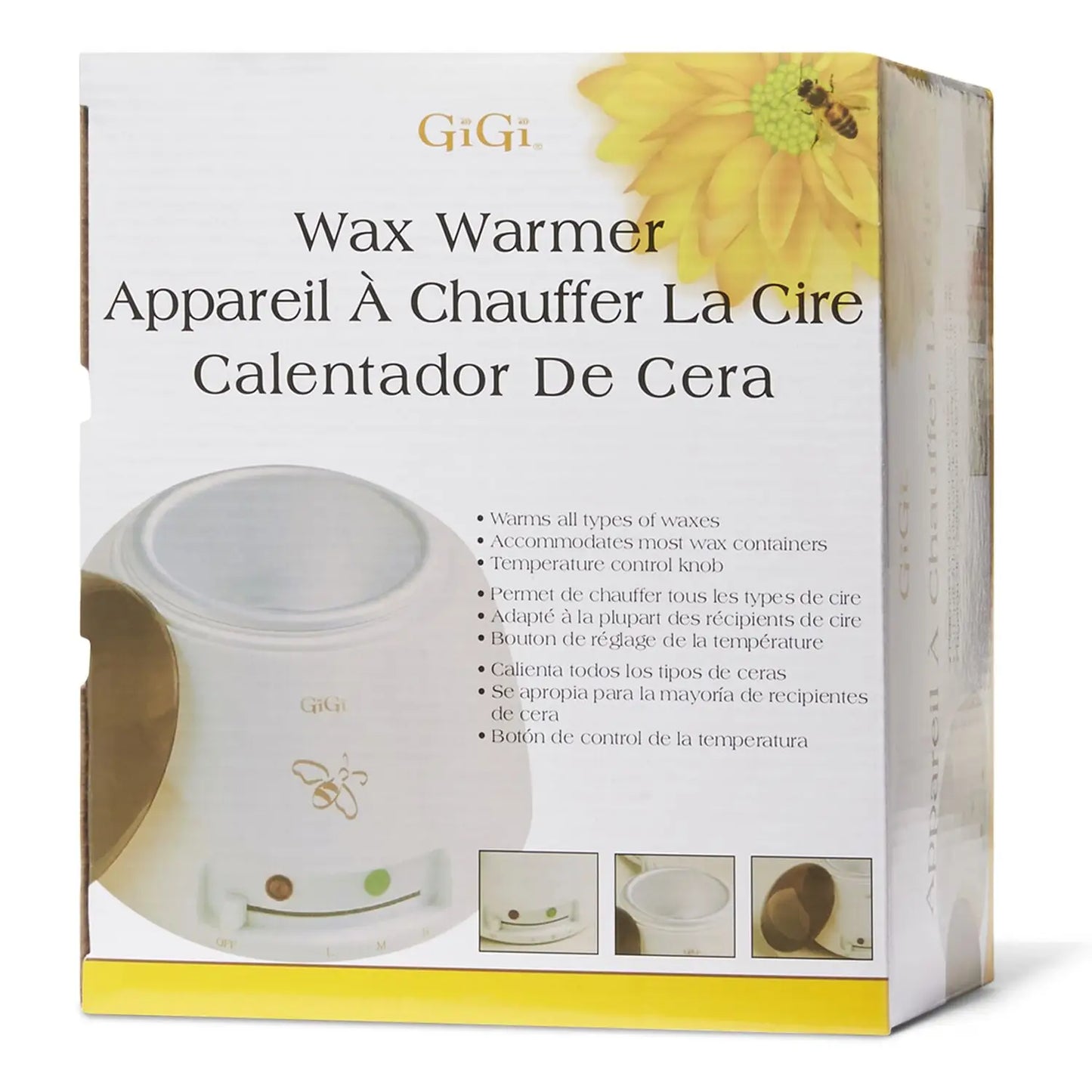 GiGi Single Wax Warmer 14 oz, professional hair removal wax heater, fits most wax containers, Canada compliant