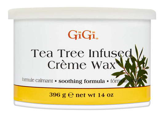 GiGi Tea Tree Infused Creme Wax 14oz, professional hair removal wax with tea tree oil, GiGi wax Canada