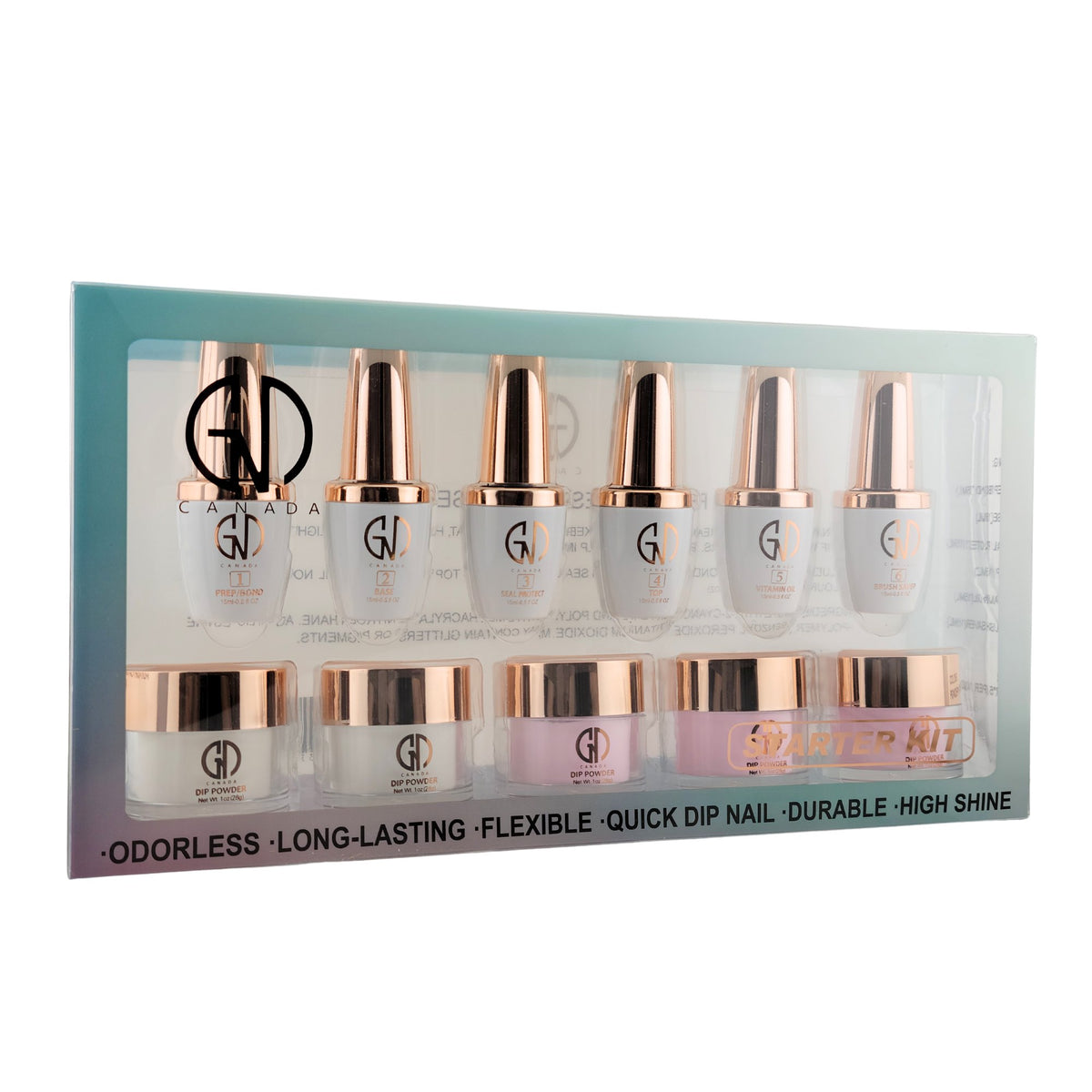 Diap Kit GND Canada Dip Manicure Starter Kit – TPO-Free Dip Powder Kit for ...