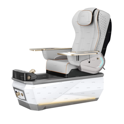 Gulfstream Avela Spa pedicure chair with grey 9690 massage chair and grey and white base