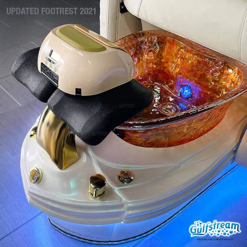 Footrest detail for the Gulfstream Miranda Relax Spa pedicure chair