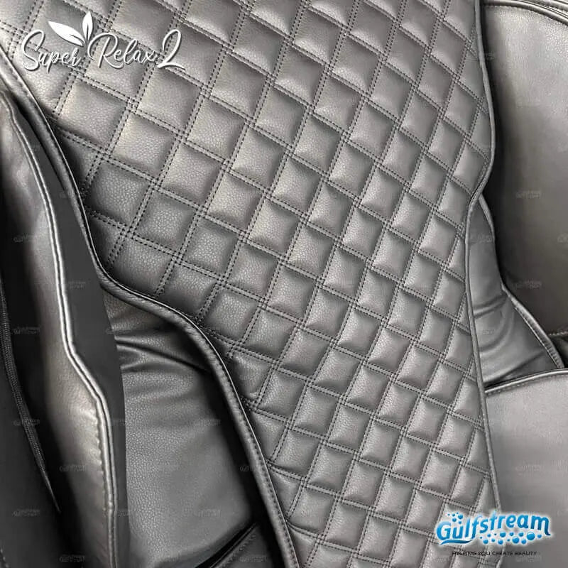 Super Relax 2 massage chair detail on the Gulfstream Miranda Relax Spa