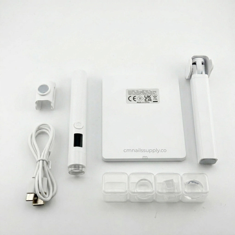 White handheld UV nail lamp pen for professional flash curing