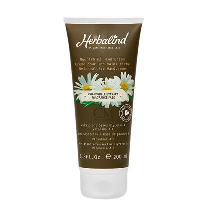 Herbalind glycerin hand cream with Vitamin A+E and chamomile extract fragrance free for dry hands