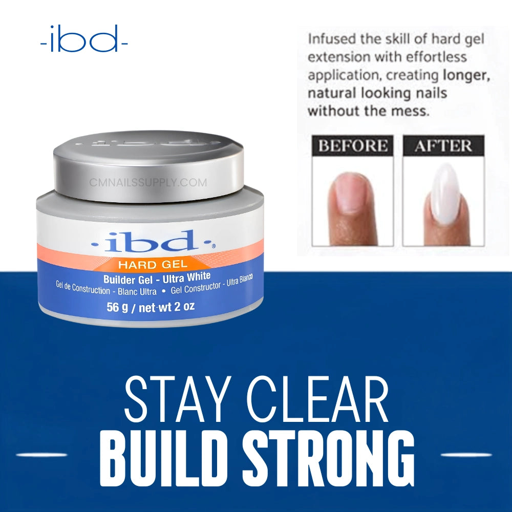 IBD builder gel ultra white for French manicures and nail extensions ordered online in Canada