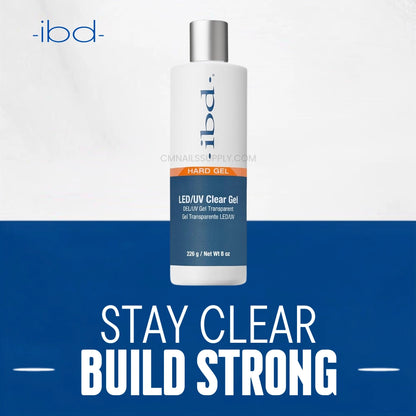 IBD gel builder clear 8oz professional salon supply bottle sold online in Canada
