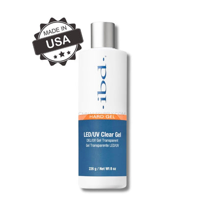 IBD hard gel LED UV builder clear 226g large bottle for professional nail technicians in Canada