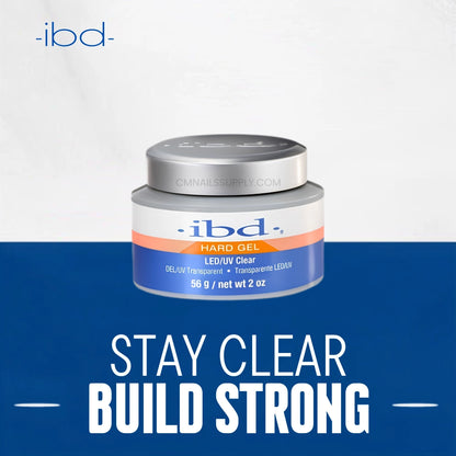 IBD hard gel LED UV builder clear 56g 2oz bottle for professional nail technicians in Canada