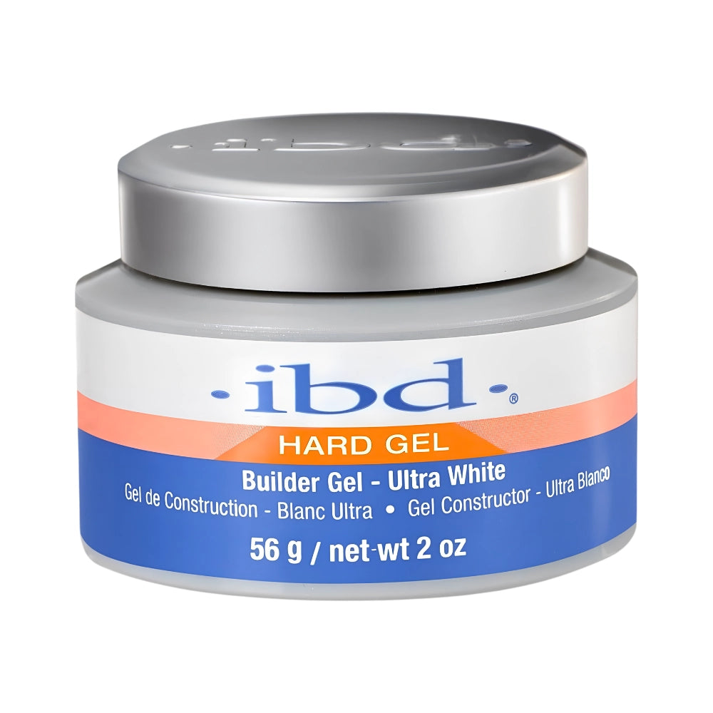 iBD hard gel LED UV builder ultra white 56g 2oz jar for professional nail technicians in Canada
