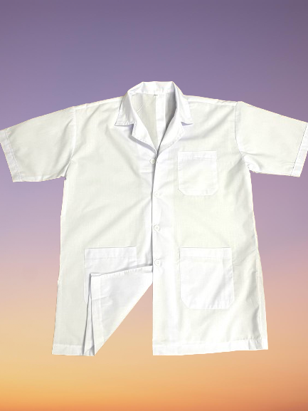 Lab Coat for Men - Women | Short Length Short Sleeve | White Colour | Size XL-0| L-1 | M-2 | S-4. - CM Nails & Beauty Supply