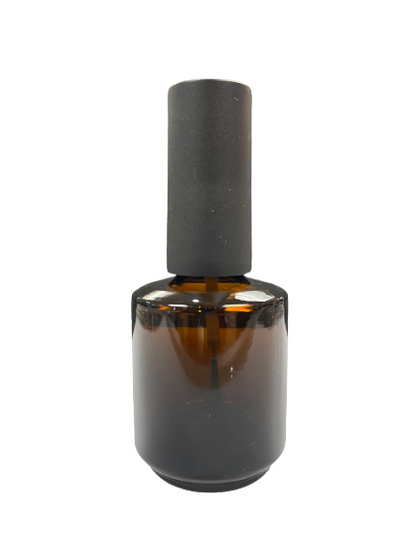 0.5oz Refillable Nail Bottles – Primer, Base, Top Coat | Amber Glass - CM Nails & Beauty Supply