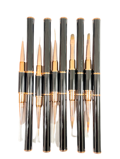 Nail Art Gel Brushes Set Of 5 (Assorted Colors) - CM Nails & Beauty Supply