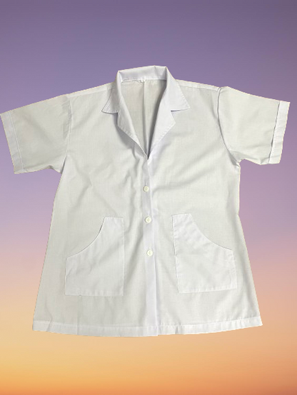Lab Coat for Men - Women | Short Length Short Sleeve | White Colour | Size XL-0| L-1 | M-2 | S-4. - CM Nails & Beauty Supply