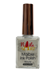 Nails & Art - White - Marble Ink Polish