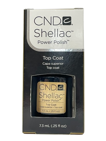 CND Shellac Power Polish Top Coat – 0.25 fl oz / 7.3 mL - CM Nails & Beauty Supply