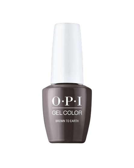 Flacon de vernis gel crème brun foncé OPI GelColor Brown To Earth F004