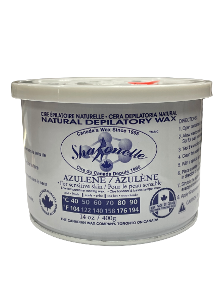 Natural Soft Wax - Azulene | For Sensitive Skin | (14 oz) | Sharonelle
