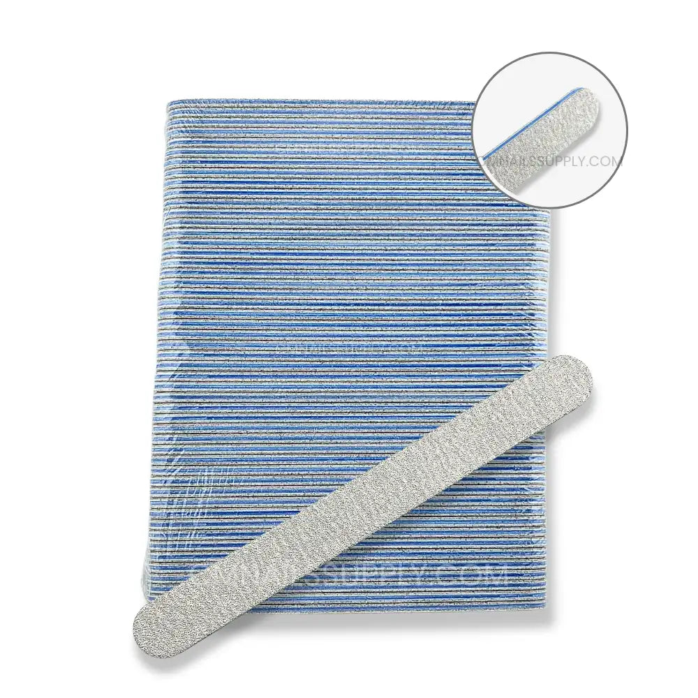 Jumbo round zebra nail file 100/100 grit pack of 50 for professional nail technicians and salons in Canada