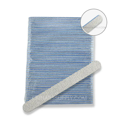 Jumbo round zebra nail file 100/100 grit pack of 50 for professional nail technicians and salons in Canada