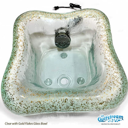 Stall glass bowl for pedicure spa chair La Tulip 2 Gulfstream with durable acrylic base