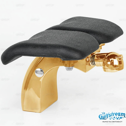 Gold footrest detail for spa pedicure chair no plumbing La Tulip 3 Gulfstream