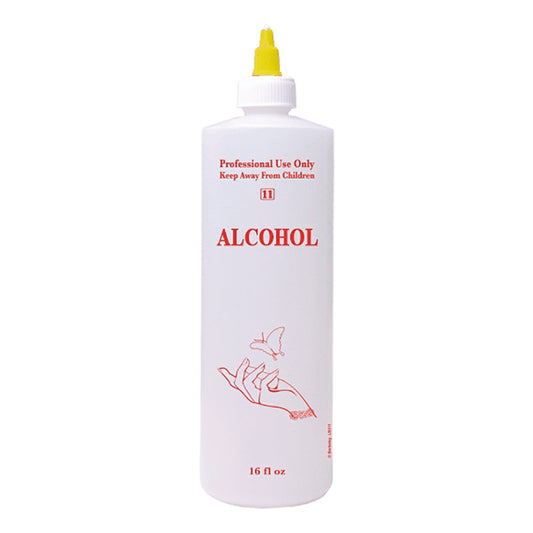 16 oz labelled alcohol bottle with twist cap for salon use