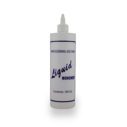 Labelled liquid monomer bottle with twist cap 16 oz for acrylic nails