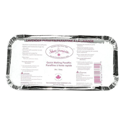 Sharonelle lavender paraffin wax package sold at CM Nail Supply Toronto