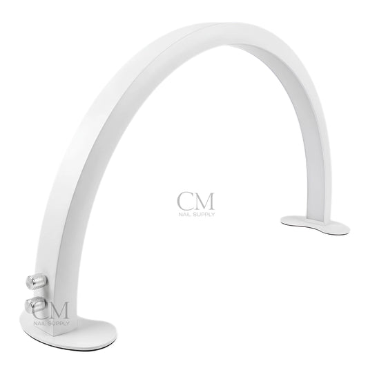 LED half moon nail desk lamp with aluminium and metal frame for manicure tables