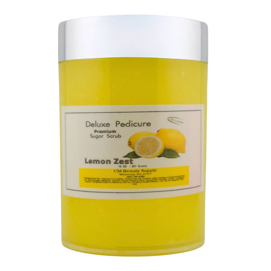 Lemon Zest exfoliating pedicure sugar scrub for soft smooth feet